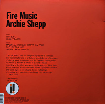 Archie Shepp - Fire Music (VINYL LP IMPULSE! 000602577573842 IMPULSE! 00602577573842 AUG 23, 2019) | Near Mint (NM or M-) Near Mint (NM) - JAZZ / USED *NEAR MINT*