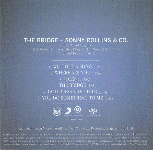 Sonny Rollins - The Bridge (SACD) | Near Mint (NM) Near Mint (NM) - JAZZ / USED *NEAR MINT*