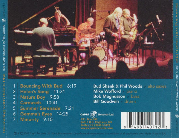 Bud Shank - Bouncing With Bud & Phil - Live at Yoshi's (SACD) | Near Mint (NM) Near Mint (NM) - JAZZ / USED *NEAR MINT*