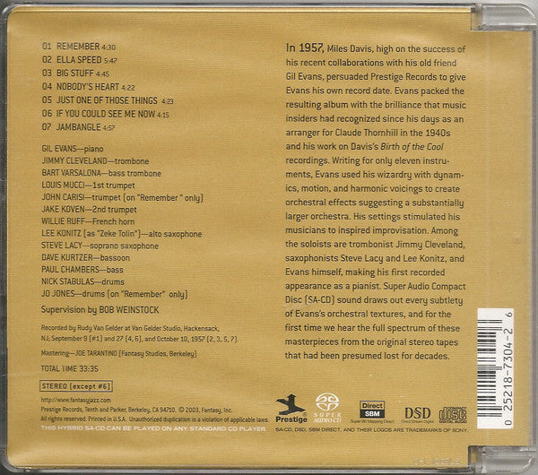 Gil Evans & Ten (SACD) | Near Mint (NM or M-) Near Mint (NM or M-) - JAZZ / USED *NEAR MINT*