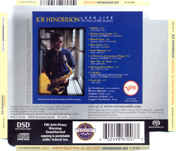 Lush Life (The Music Of Billy Strayhorn) (SACD) | Near Mint (NM or M-) Near Mint (NM or M-) - JAZZ / USED *NEAR MINT*