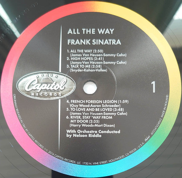 Frank Sinatra - All The Way (VINYL) | Near Mint (NM) Excellent+ (EX+) - JAZZ / USED *NEAR MINT*