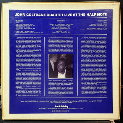 The John Coltrane Quartet - Live At The Half Note (VINYL BOX 3xLP AUDIO FIDELITY AFE 3-9 1984) | USED Near Mint (NM or M-) Near Mint- (NM-) - JAZZ / USED *NEAR MINT*