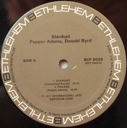 Pepper Adams - Stardust - The Bethlehem Years | Near Mint (NM) Very Good Plus (VG+) - JAZZ / USED *NEAR MINT*