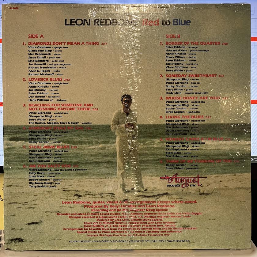 Leon Redbone - Red To Blue *SHRINK* | Near Mint (NM) Near Mint (NM) - JAZZ / USED *NEAR MINT*