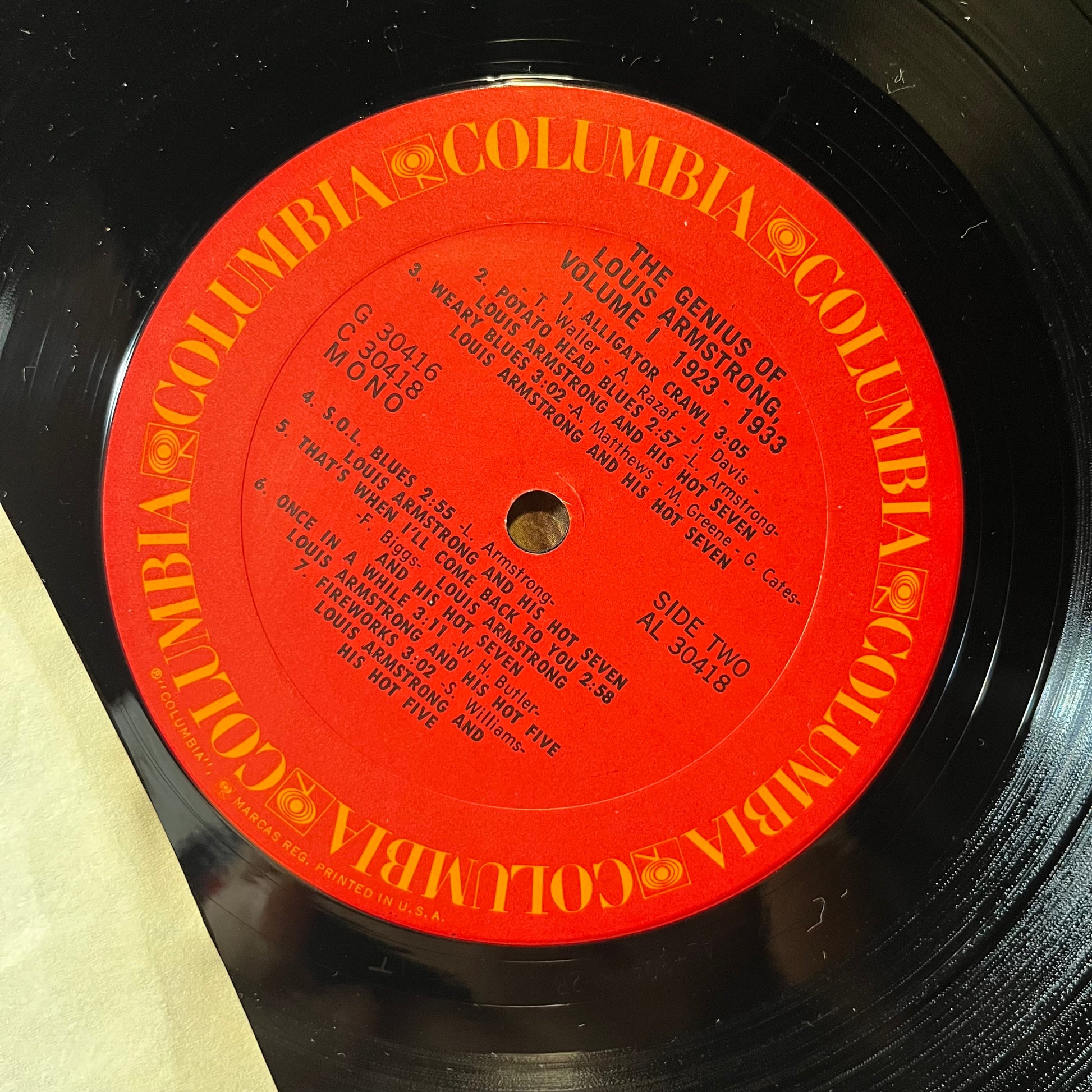 Louis Armstrong - The Genius Of Louis Armstrong Volume 1: 1923-1933 (VINYL 2xLP COLUMBIA G 30416 1971) | USED Near Mint (NM or M-) Near Mint- (NM-) - JAZZ / USED *NEAR MINT*