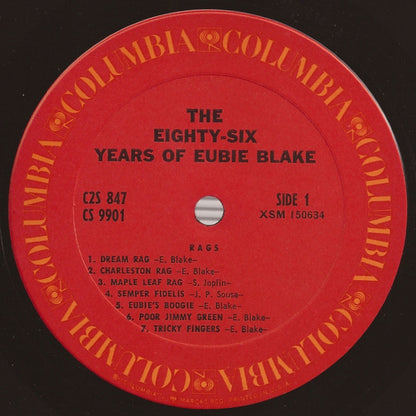Eubie Blake - The Eighty-Six Years Of Eubie Blake | Near Mint (NM) Very Good Plus (VG+) - JAZZ / USED *NEAR MINT*