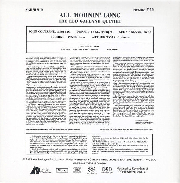 The Red Garland Quintet - All Mornin' Long (SACD) | Near Mint (NM) Near Mint (NM) - JAZZ / USED *NEAR MINT*