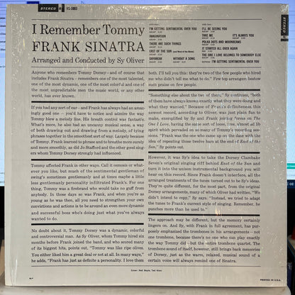 Frank Sinatra - I Remember Tommy *WINCHESTER* | Near Mint (NM) Near Mint (NM) - JAZZ / USED *NEAR MINT*