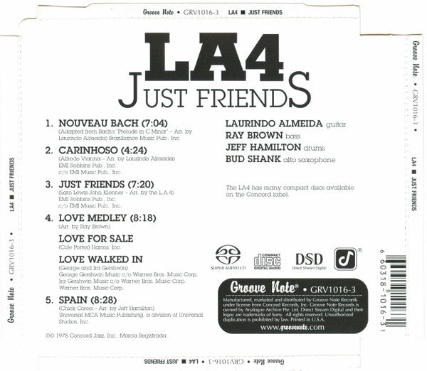 Just Friends (SACD) | Near Mint (NM) Excellent+ (EX+) - JAZZ / USED *NEAR MINT*