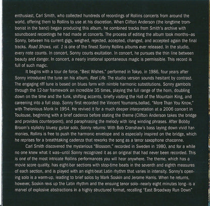 Sonny Rollins - Road Shows, Vol. 1 (CD) | Near Mint (NM) Near Mint (NM) - JAZZ / USED *NEAR MINT*