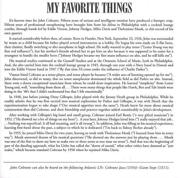 My Favorite Things (SACD) | Near Mint (NM or M-) Near Mint (NM or M-) - JAZZ / USED *NEAR MINT*