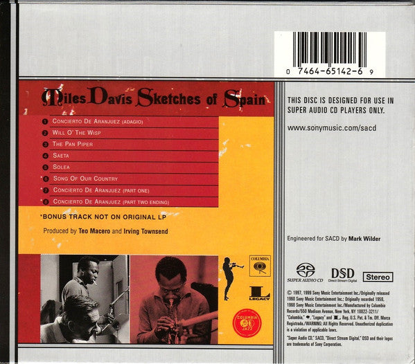 Sketches Of Spain (SACD) | Near Mint (NM) Near Mint (NM) - JAZZ / USED *NEAR MINT*