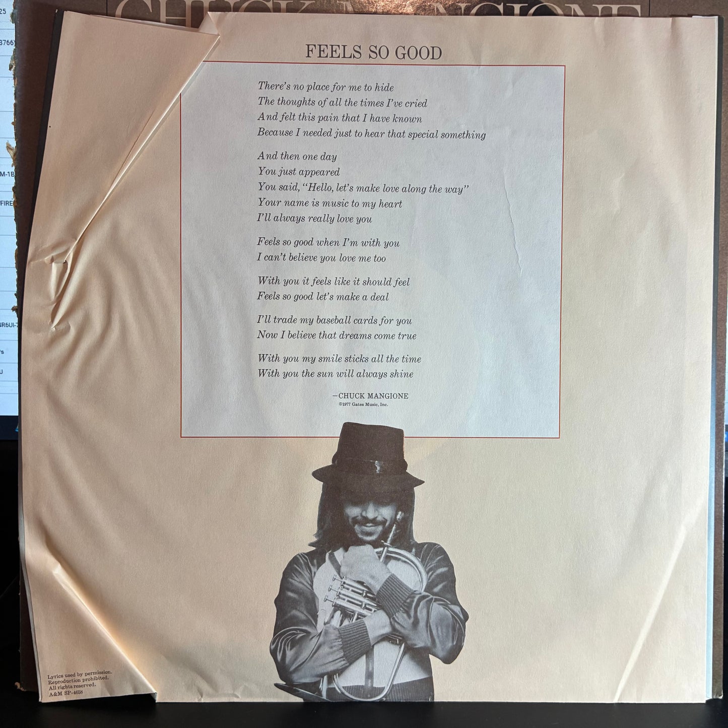 Chuck Mangione - Feels So Good (VINYL LP A&M Records ‎– SP-4658) | Near Mint (NM or M-) Excellent (EX) - JAZZ / USED *NEAR MINT*