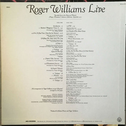Roger Williams (2) - Roger Williams Live | Near Mint (NM) Near Mint (NM) - JAZZ / USED *NEAR MINT*