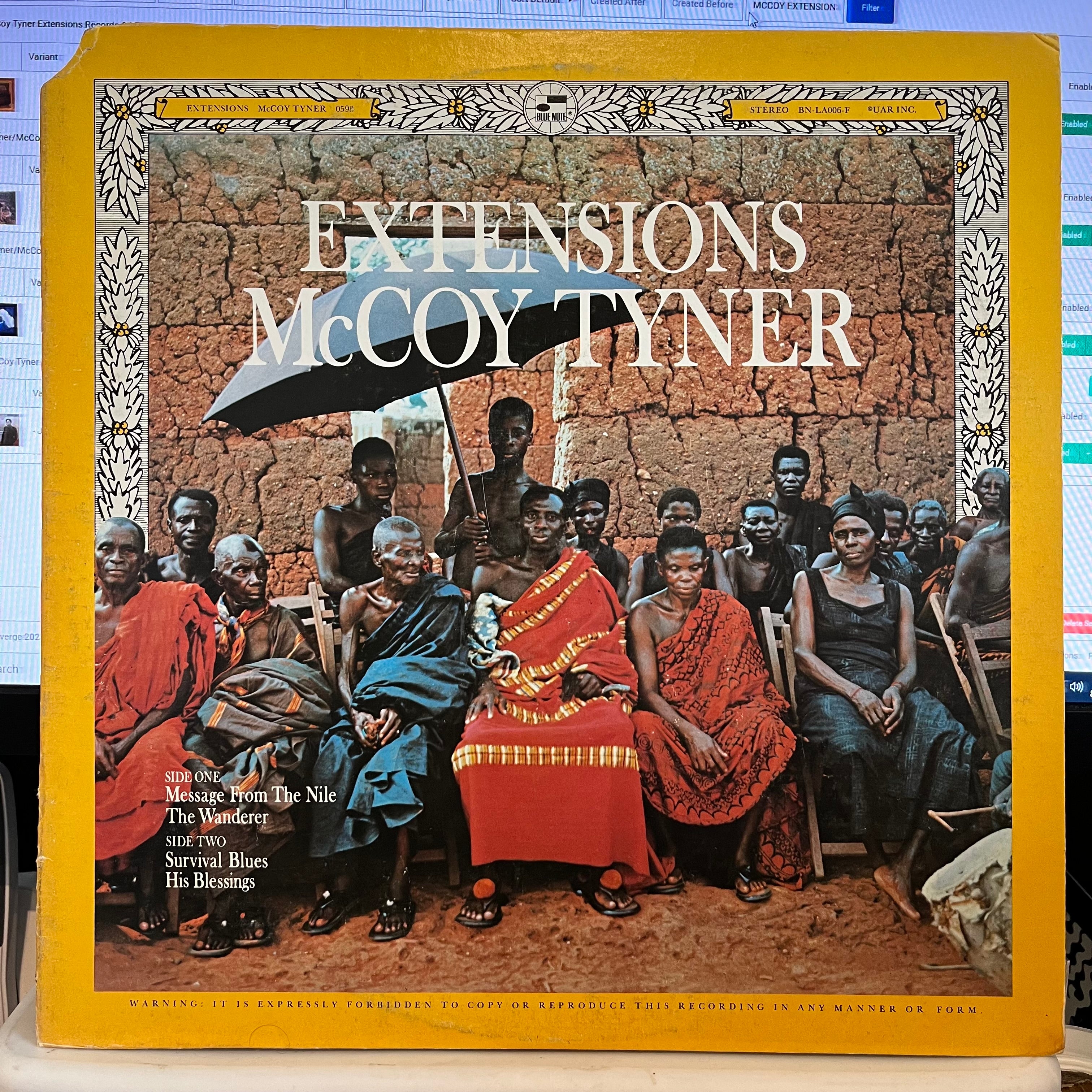 McCoy Tyner Extensions Blue Note LP, Album, RE Near Mint (NM or M-) Very Good Plus (VG+)