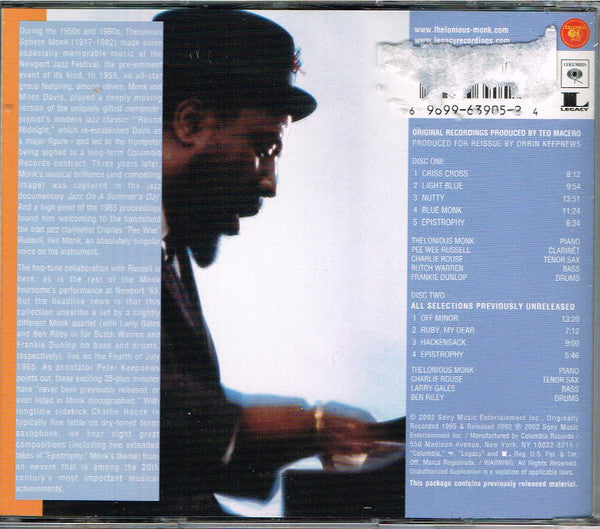 Thelonious Monk - At Newport 1963 & 1965 (2cCD) | Near Mint (NM) Near Mint (NM) - JAZZ / USED *NEAR MINT*