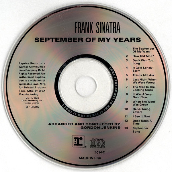 September Of My Years (CD) | Near Mint (NM) Near Mint (NM) - JAZZ / USED *NEAR MINT*