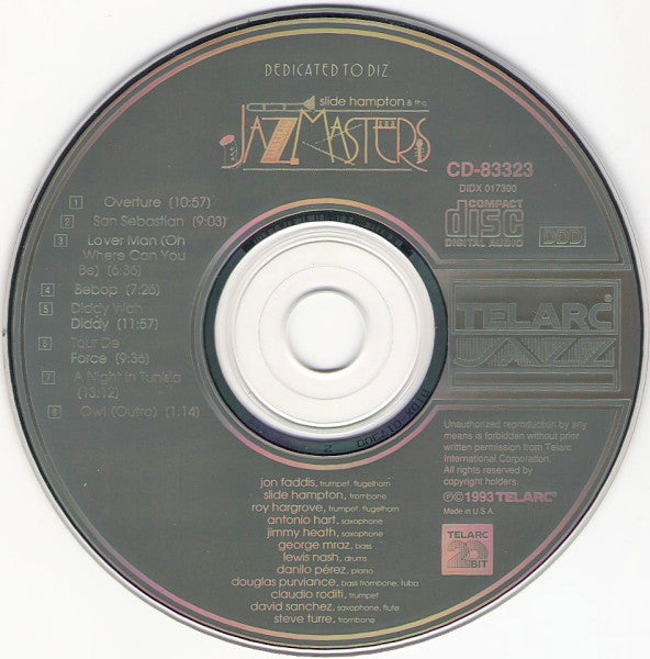 Dedicated To Diz (CD) | Near Mint (NM or M-) Near Mint (NM or M-) - JAZZ / USED *NEAR MINT*