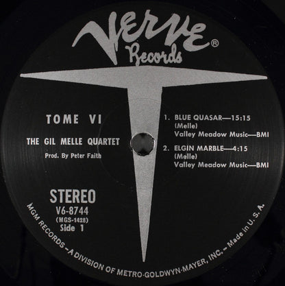 Gil Mellé - Tome VI (VINYL LP) | Near Mint (NM or M-) Very Good Plus Plus (VG++) - JAZZ / USED *NEAR MINT*