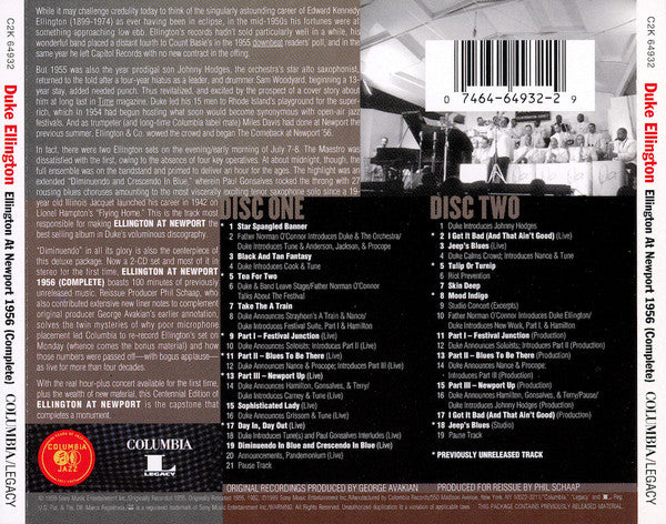 Ellington At Newport 1956 (Complete) (2xCD) | Near Mint (NM or M-) Near Mint (NM or M-) - JAZZ / USED *NEAR MINT*
