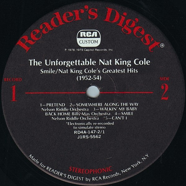 Nat King Cole - The Unforgettable | Near Mint (NM) Near Mint (NM) - JAZZ / USED *NEAR MINT*