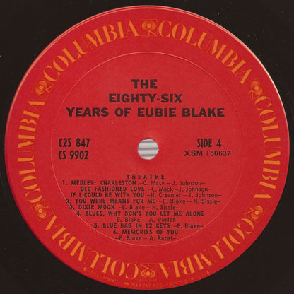Eubie Blake - The Eighty-Six Years Of Eubie Blake | Near Mint (NM) Very Good Plus (VG+) - JAZZ / USED *NEAR MINT*