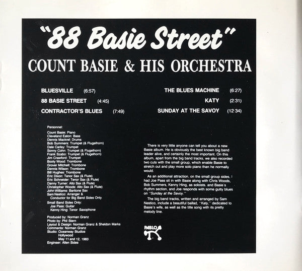 "88 Basie Street" (XRCD) | Near Mint (NM) Excellent (EX) - JAZZ / USED *NEAR MINT*