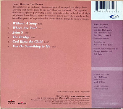 Sonny Rollins - The Bridge (CD) | Near Mint (NM) Excellent+ (EX+) - JAZZ / USED *NEAR MINT*