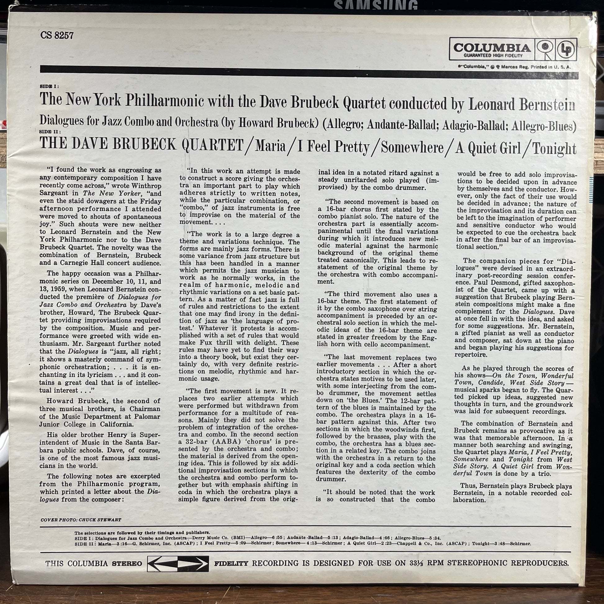 Music From "West Side Story" And Other Works (LP) | Near Mint (NM) Excellent+ (EX+) - JAZZ / USED *NEAR MINT*