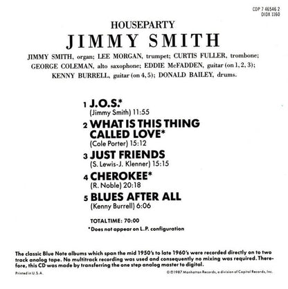 House Party (CD) | Near Mint (NM or M-) Near Mint (NM or M-) - JAZZ / USED *NEAR MINT*