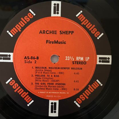 Archie Shepp - Fire Music (VINYL LP IMPULSE! 000602577573842 IMPULSE! 00602577573842 AUG 23, 2019) | - JAZZ / USED *NEAR MINT*