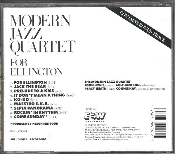 For Ellington (CD) | Near Mint (NM) Near Mint (NM) - JAZZ / USED *NEAR MINT*