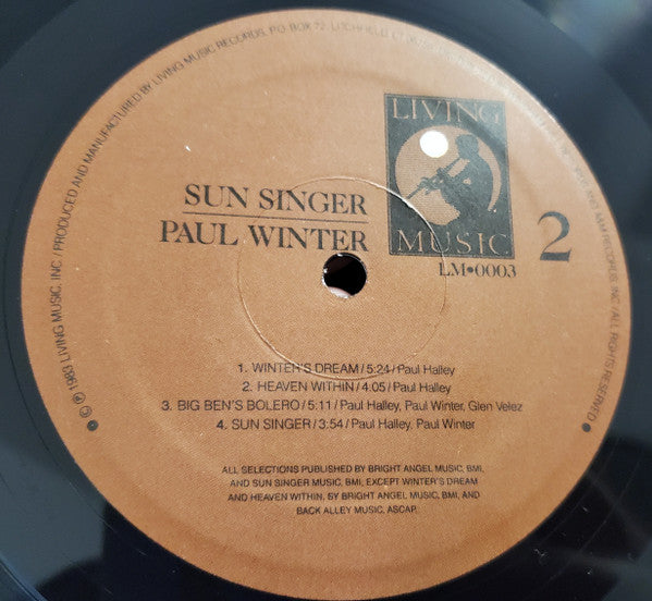 Paul Winter (2) - Sun Singer *SHRINK* | Near Mint (NM) Near Mint (NM) - JAZZ / USED *NEAR MINT*