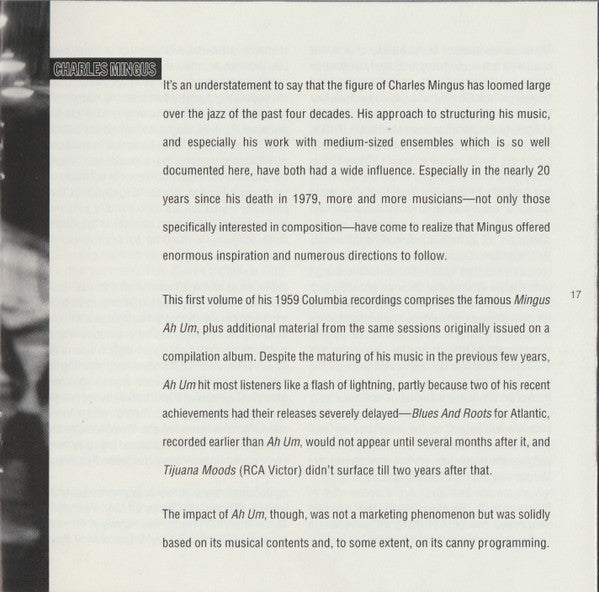 Mingus Ah Um (SACD) | Near Mint (NM or M-) Near Mint (NM or M-) - JAZZ / USED *NEAR MINT*