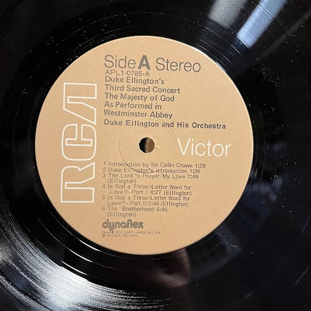 Duke Ellington's Third Sacred Concert, The Majesty Of God, As Performed In Westminster Abbey (VINYL) | Near Mint (NM) Excellent+ (EX+) - JAZZ / USED *NEAR MINT*