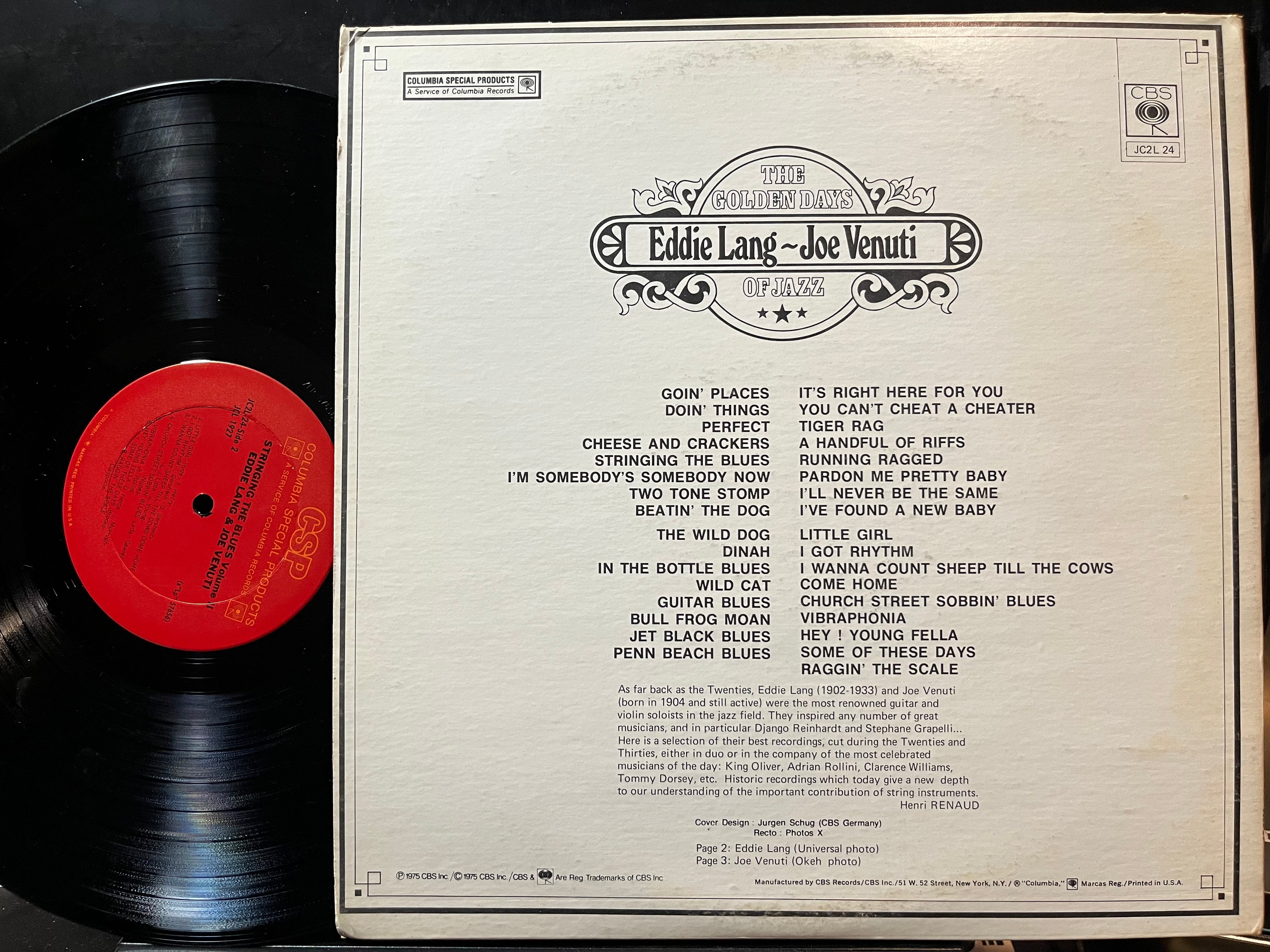 Joe Venuti & Eddie Lang - Stringing The Blues (2xVINYL) | Near