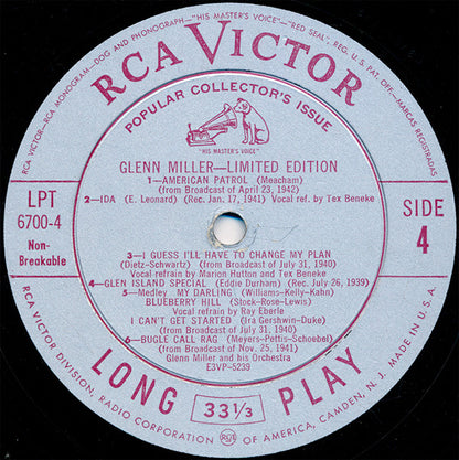 Glenn Miller And His Orchestra - Limited Edition | Very Good Plus (VG+) Near Mint (NM) - JAZZ / USED *VERY GOOD++*