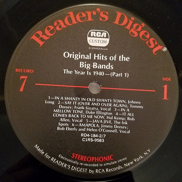 Various - Original Hits Of The Big Bands *BOX* | Very Good Plus (VG+) Very Good Plus (VG+) - JAZZ / USED *VERY GOOD++*