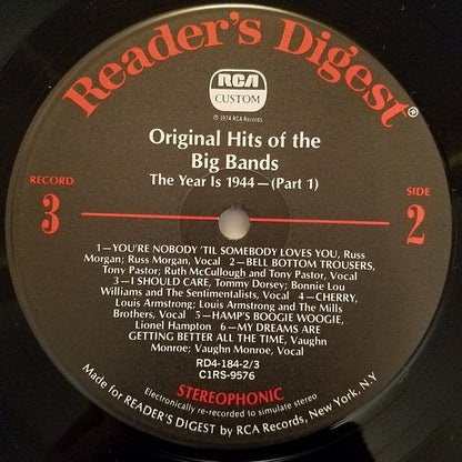 Various - Original Hits Of The Big Bands *BOX* | Very Good Plus (VG+) Very Good Plus (VG+) - JAZZ / USED *VERY GOOD++*