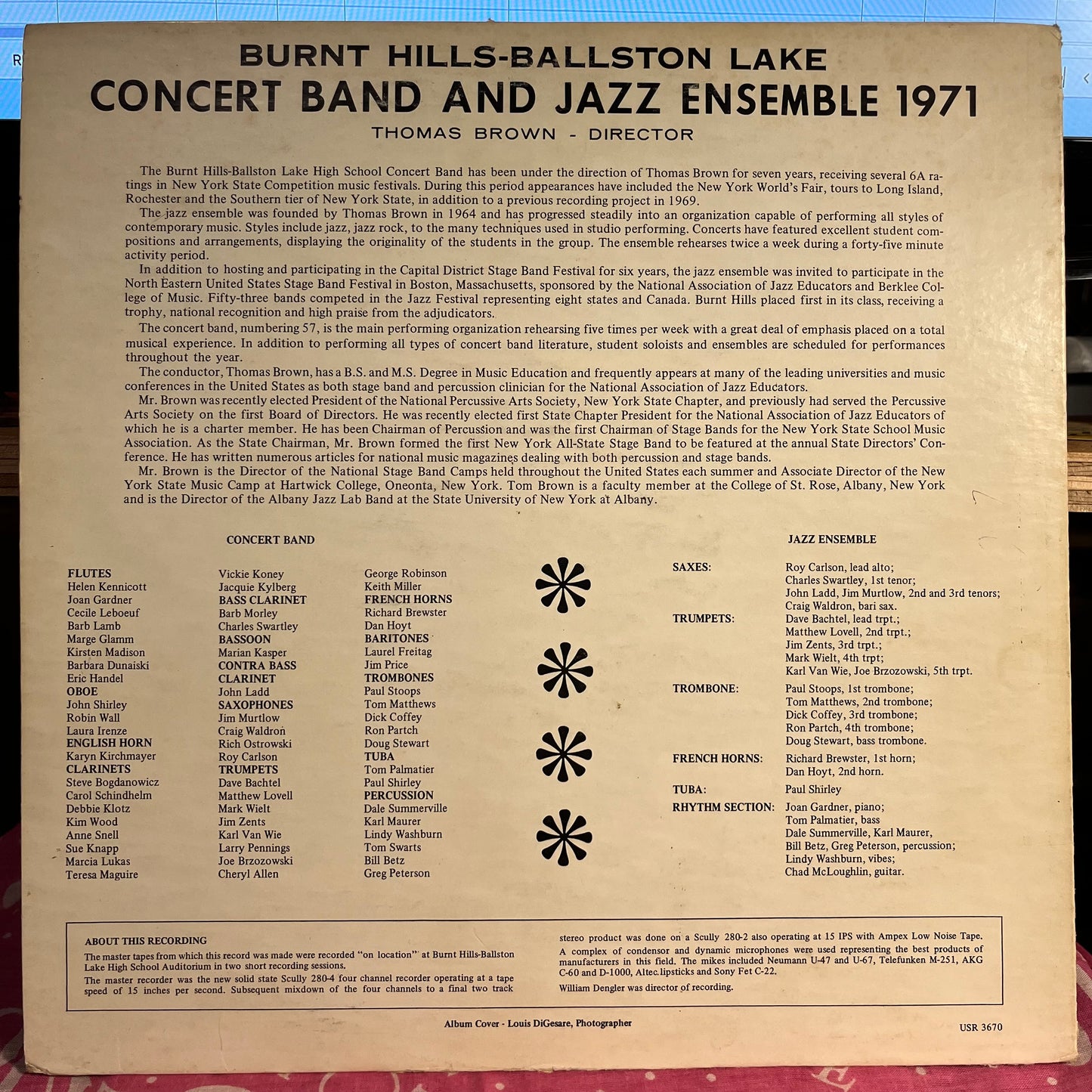 Burnt Hills - Ballston Lake Concert Band And Jazz - Burnt Hills | Very Good Plus (VG+) Very Good Plus (VG+) - JAZZ / USED *VERY GOOD+*