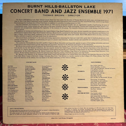 Burnt Hills - Ballston Lake Concert Band And Jazz - Burnt Hills | Very Good Plus (VG+) Very Good Plus (VG+) - JAZZ / USED *VERY GOOD+*
