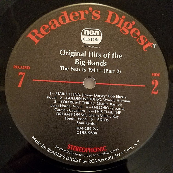 Various - Original Hits Of The Big Bands *BOX* | Very Good Plus (VG+) Very Good Plus (VG+) - JAZZ / USED *VERY GOOD++*