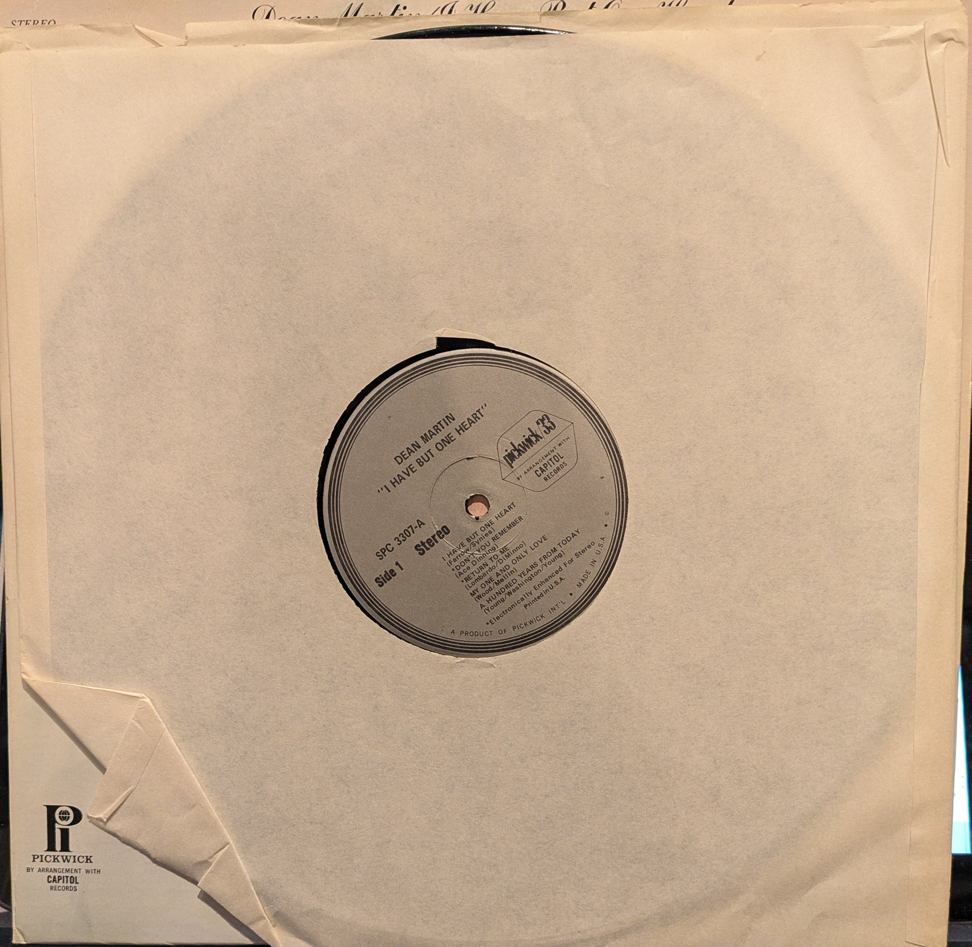Dean Martin - I Have But One Heart | Very Good Plus (VG+) Excellent (EX) - JAZZ / USED *VERY GOOD+*
