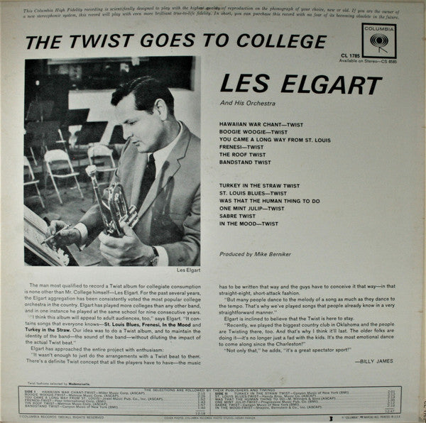Les Elgart And His Orchestra - The Twist Goes To College | Very Good Plus (VG+) Near Mint (NM) - JAZZ / USED *VERY GOOD++*