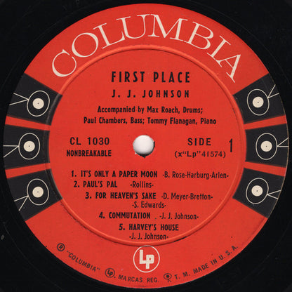 J.J. Johnson - First Place | Very Good Plus (VG+) Very Good (VG) - JAZZ / USED *VERY GOOD+*