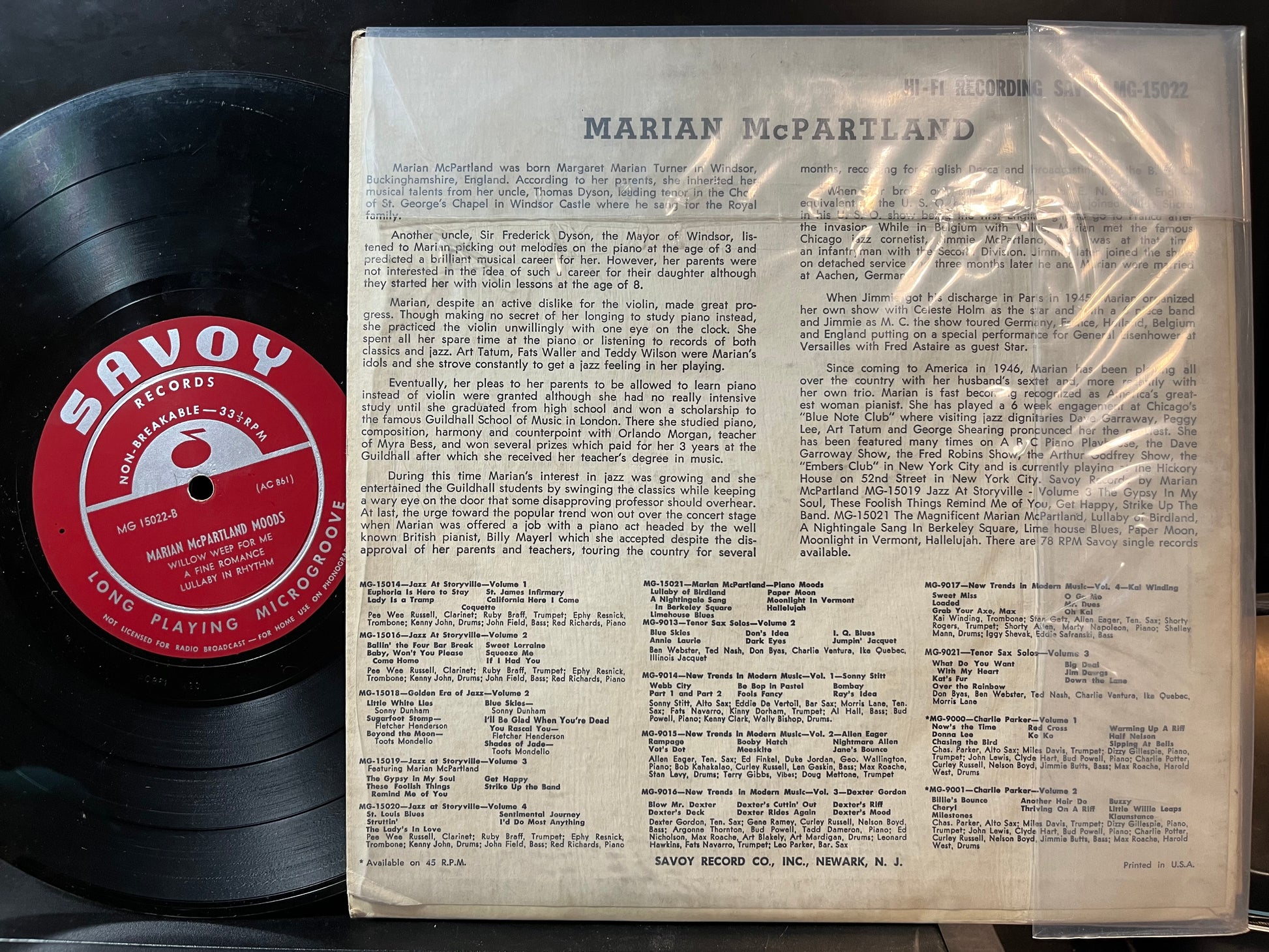 Marian McPartland - Moods (VINYL 10") | Very Good Plus (VG+) Excellent (EX) - JAZZ / USED *VERY GOOD+*