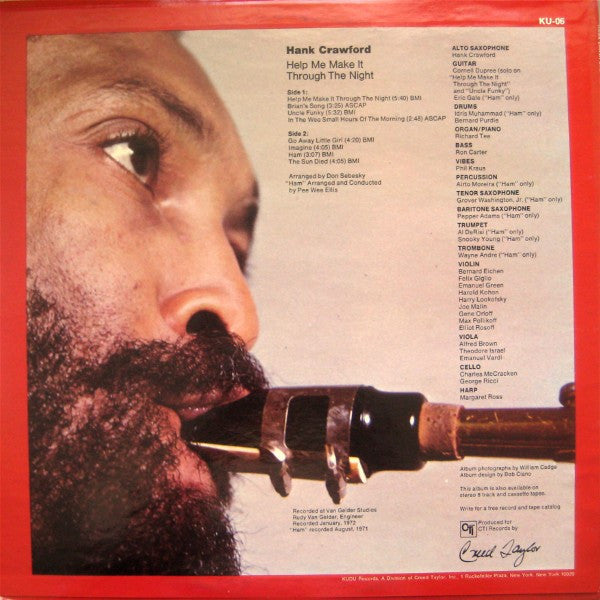Hank Crawford - Help Me Make It Through The Night | Very Good Plus (VG+) Excellent (EX) - JAZZ / USED *VERY GOOD+*