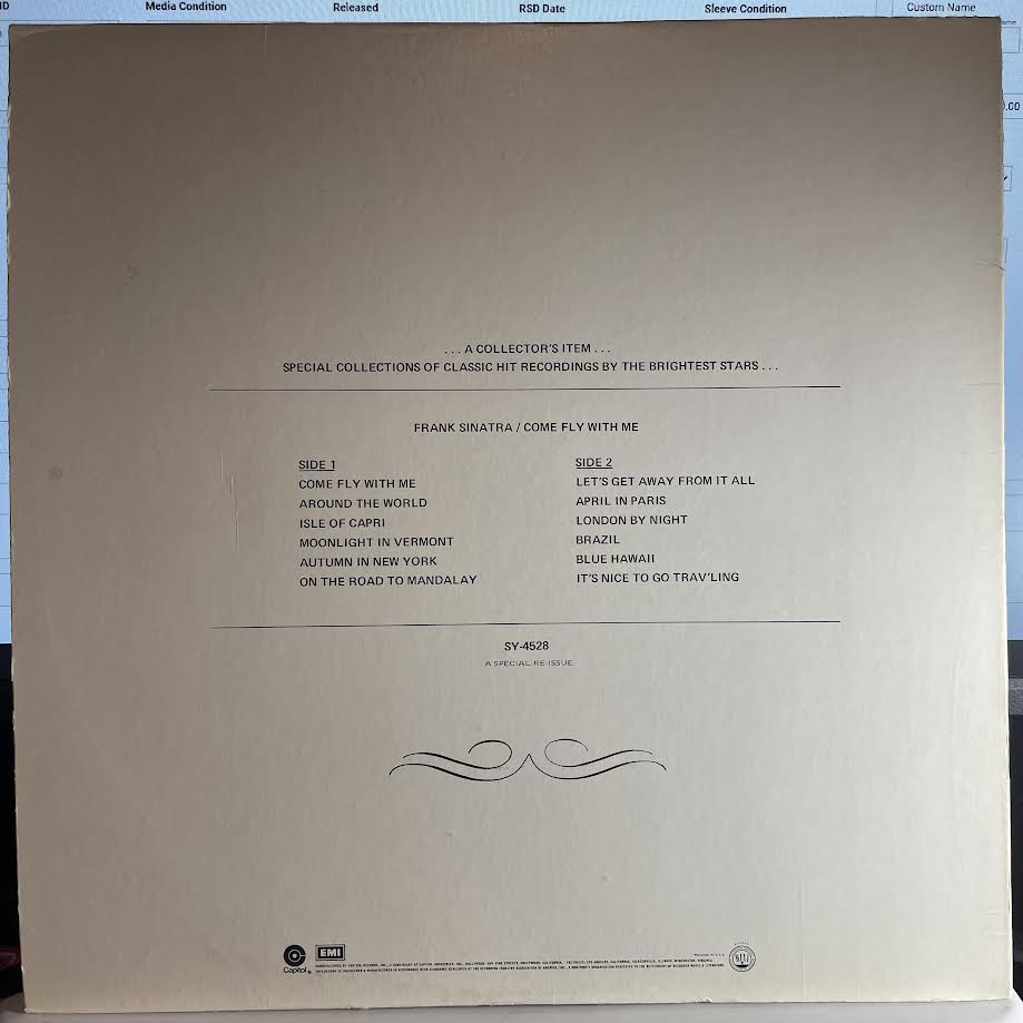 Come Fly With Me (VINYL) | Very Good Plus (VG+) Excellent+ (EX+) - JAZZ / USED *VERY GOOD+*