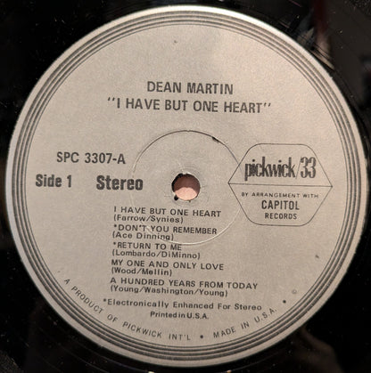 Dean Martin - I Have But One Heart | Very Good Plus (VG+) Excellent (EX) - JAZZ / USED *VERY GOOD+*
